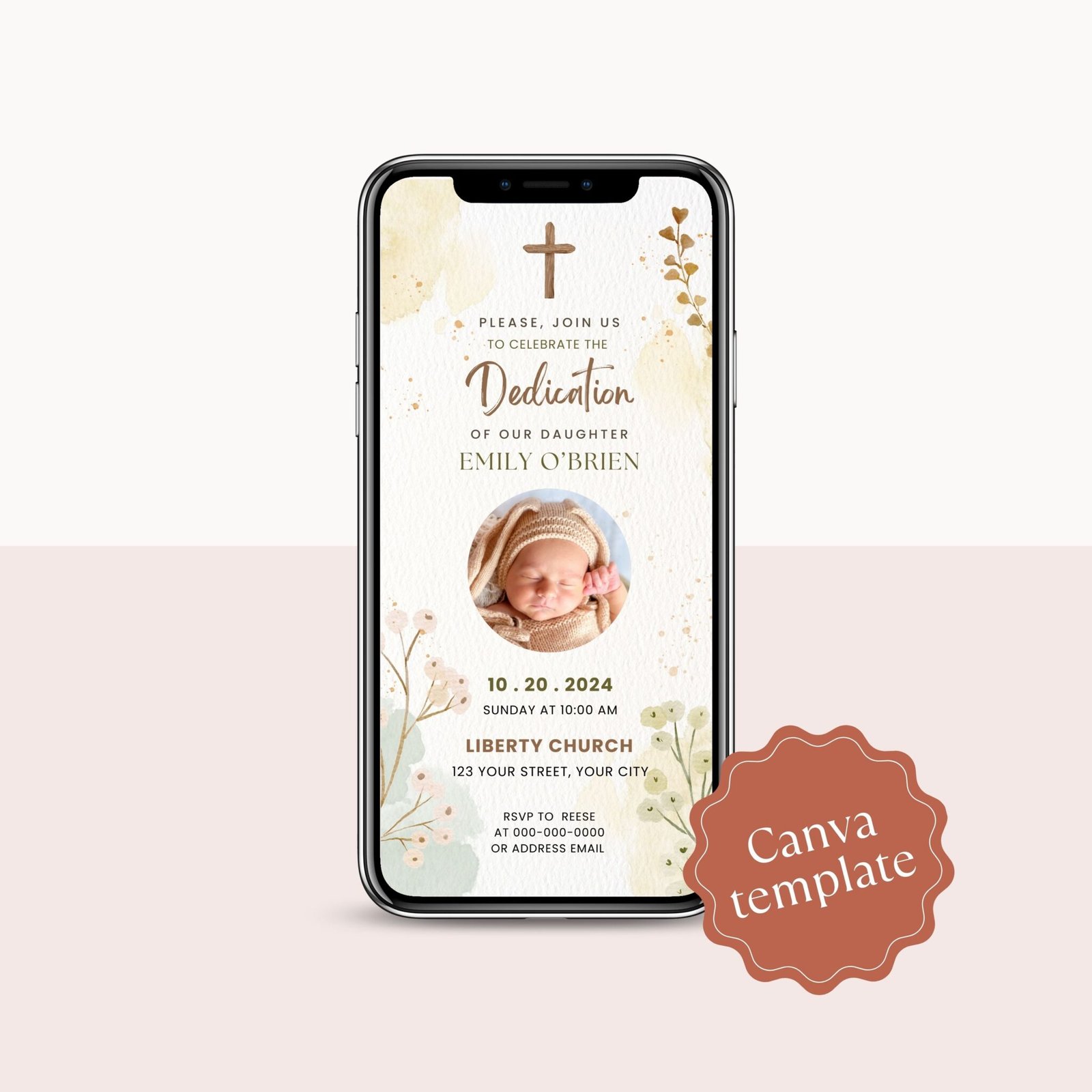 Digital Baby Dedication Template