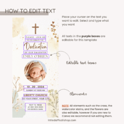 Digital Baby Dedication Template