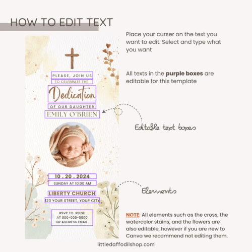 Digital Baby Dedication Template
