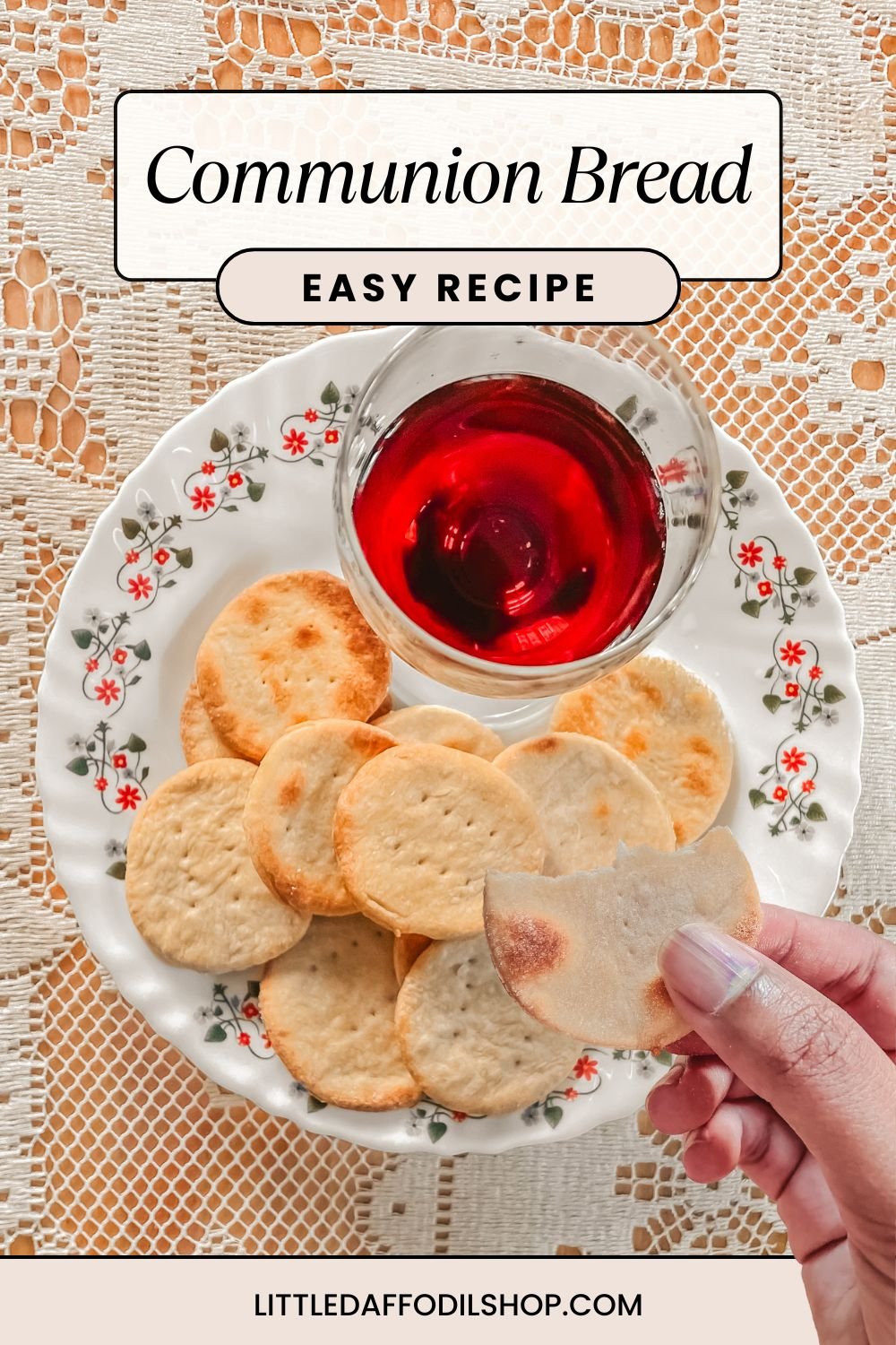 Communion bread recipe, unleavened bread recipe, communion wafer recipe