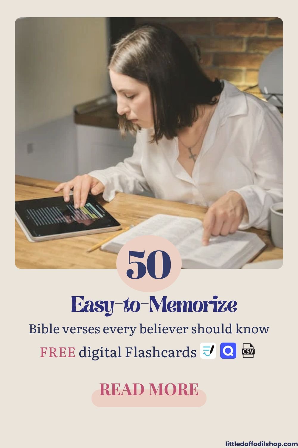 Easy to memorize Bible verses with free resources such as Goodnotes flashcard, quizlet and CSV files for ASV KJV WEB NIV ESV Bible translations