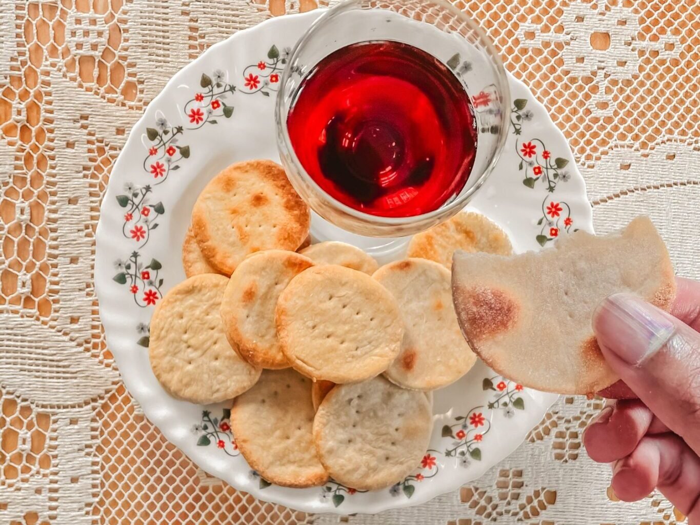 communion bread and wine, communion wafer recipe, homemade communion bread recipe