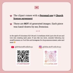 Pink + Godly | Hand-Drawn Christian clipart