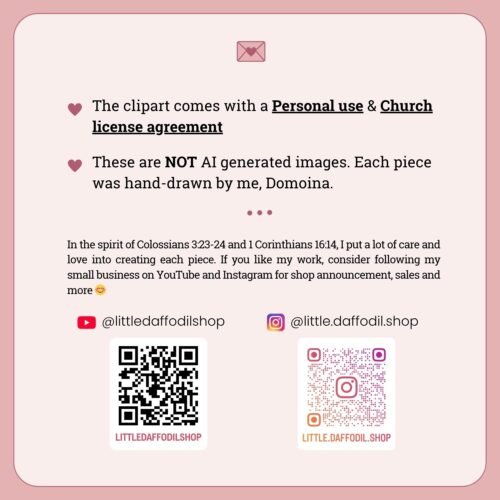 Pink + Godly | Hand-Drawn Christian clipart
