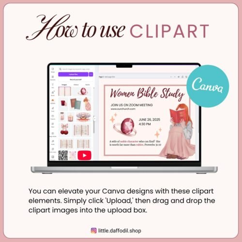Pink + Godly | Hand-Drawn Christian clipart