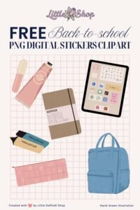 back-to-school digital sticker 
