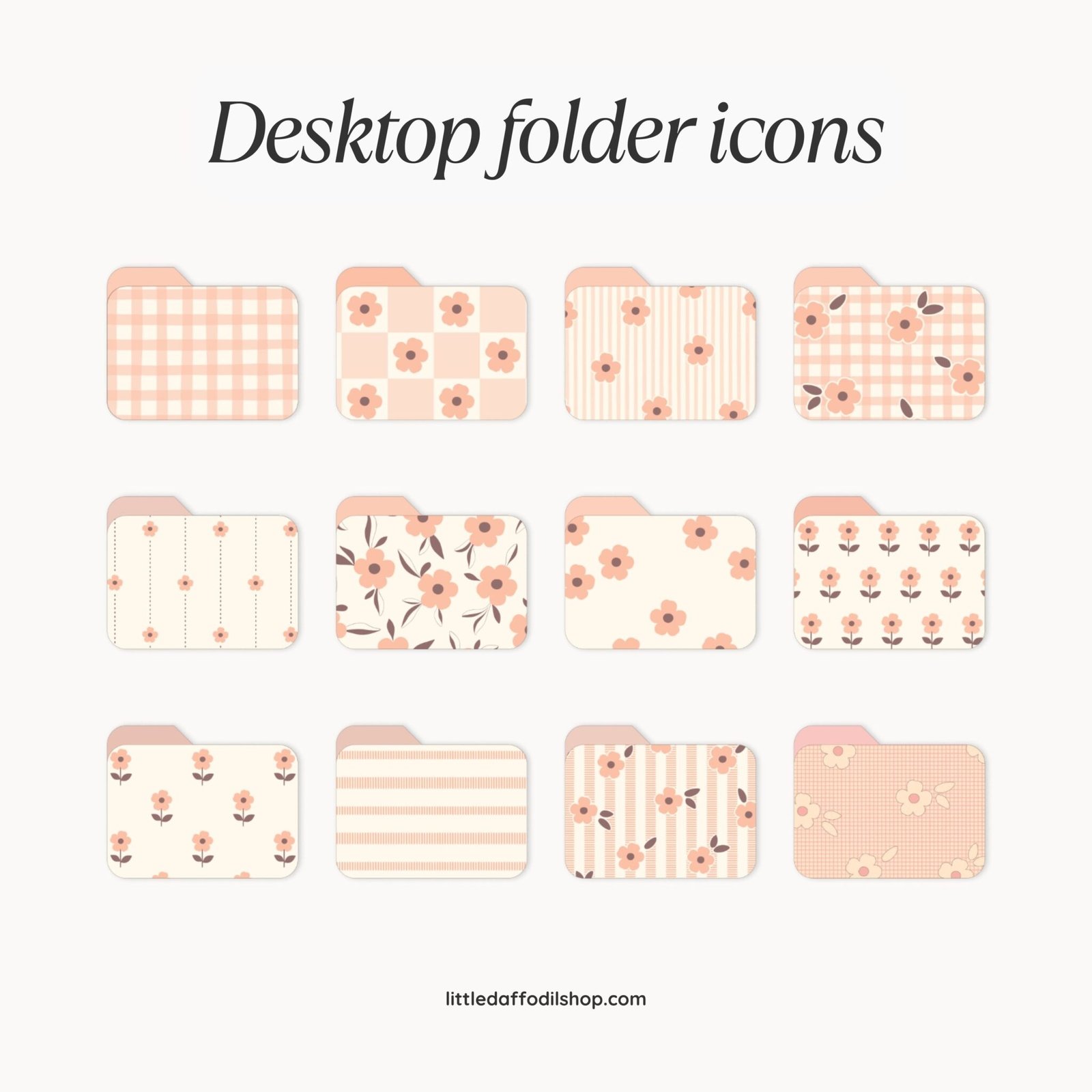 12 Cute floral folder icons for Mac & Windows