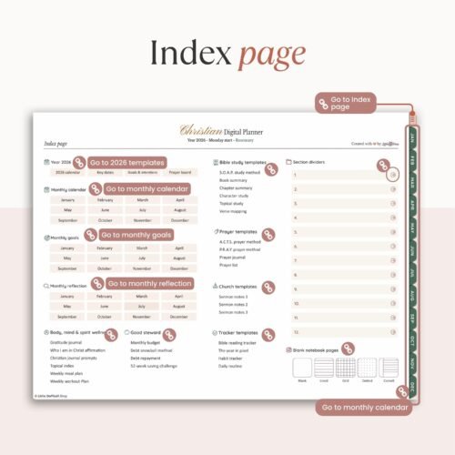 2026 Christian digital Planner