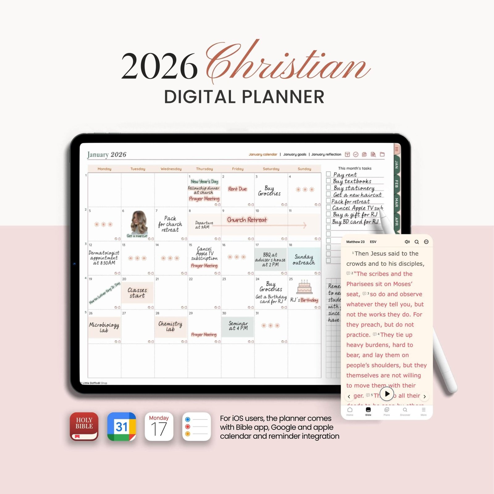 2026 Christian digital Planner