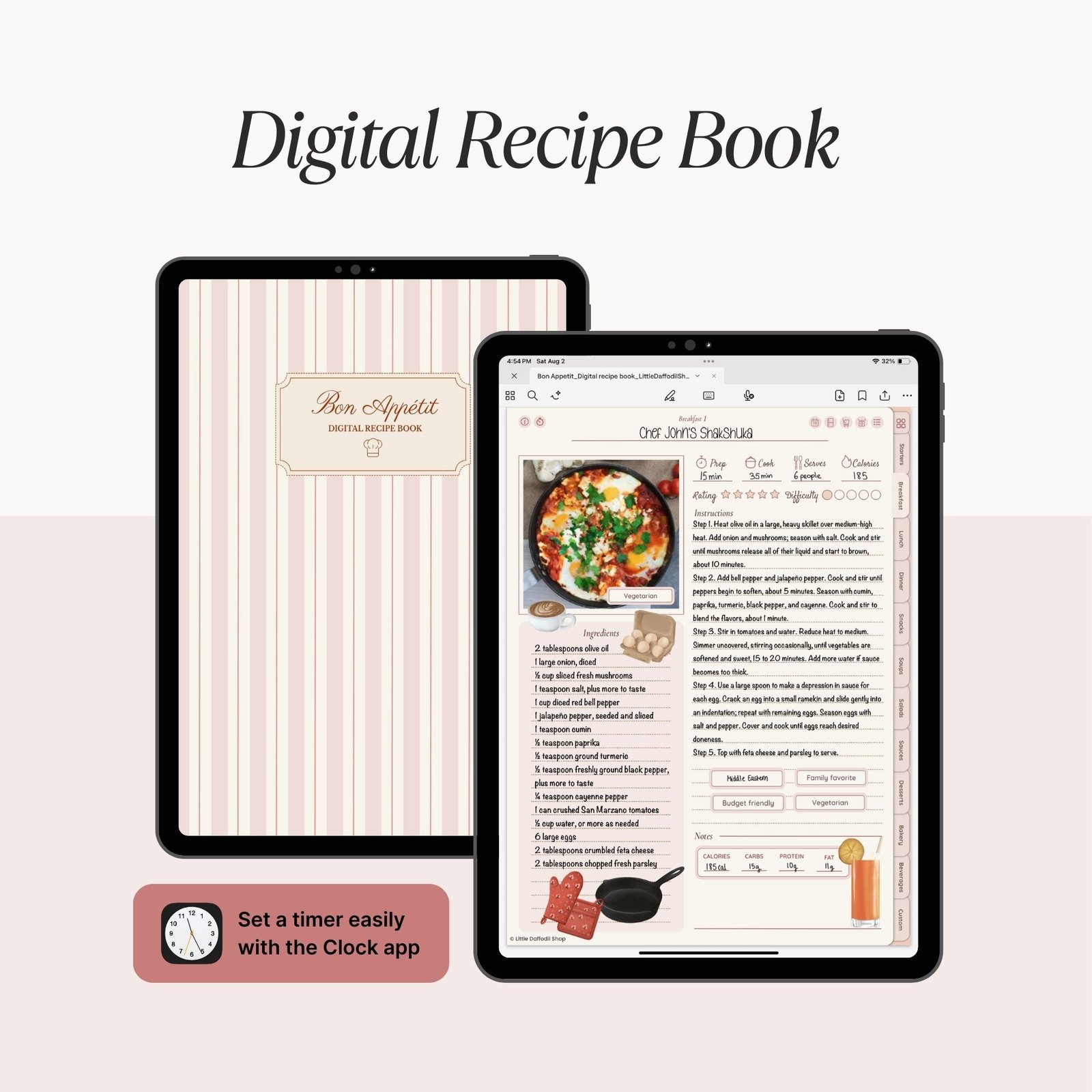 Bon appétit | Digital Recipe Book