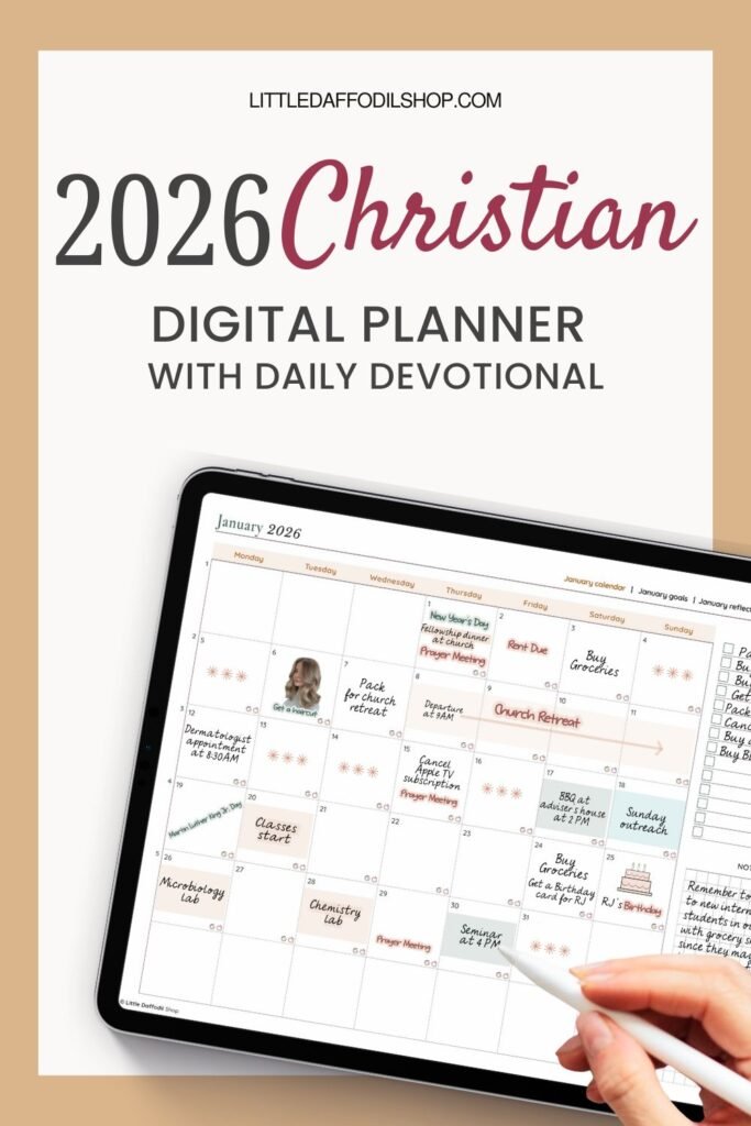 link to our 2026 Christian Digital planner