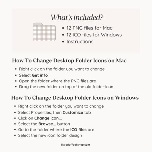 27 12 Cute gingham plaid folder icons for Mac & Windows