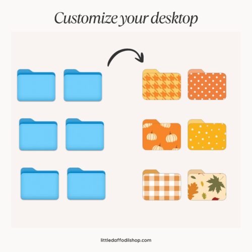 12 Cute Fall folder icons for Mac & Windows