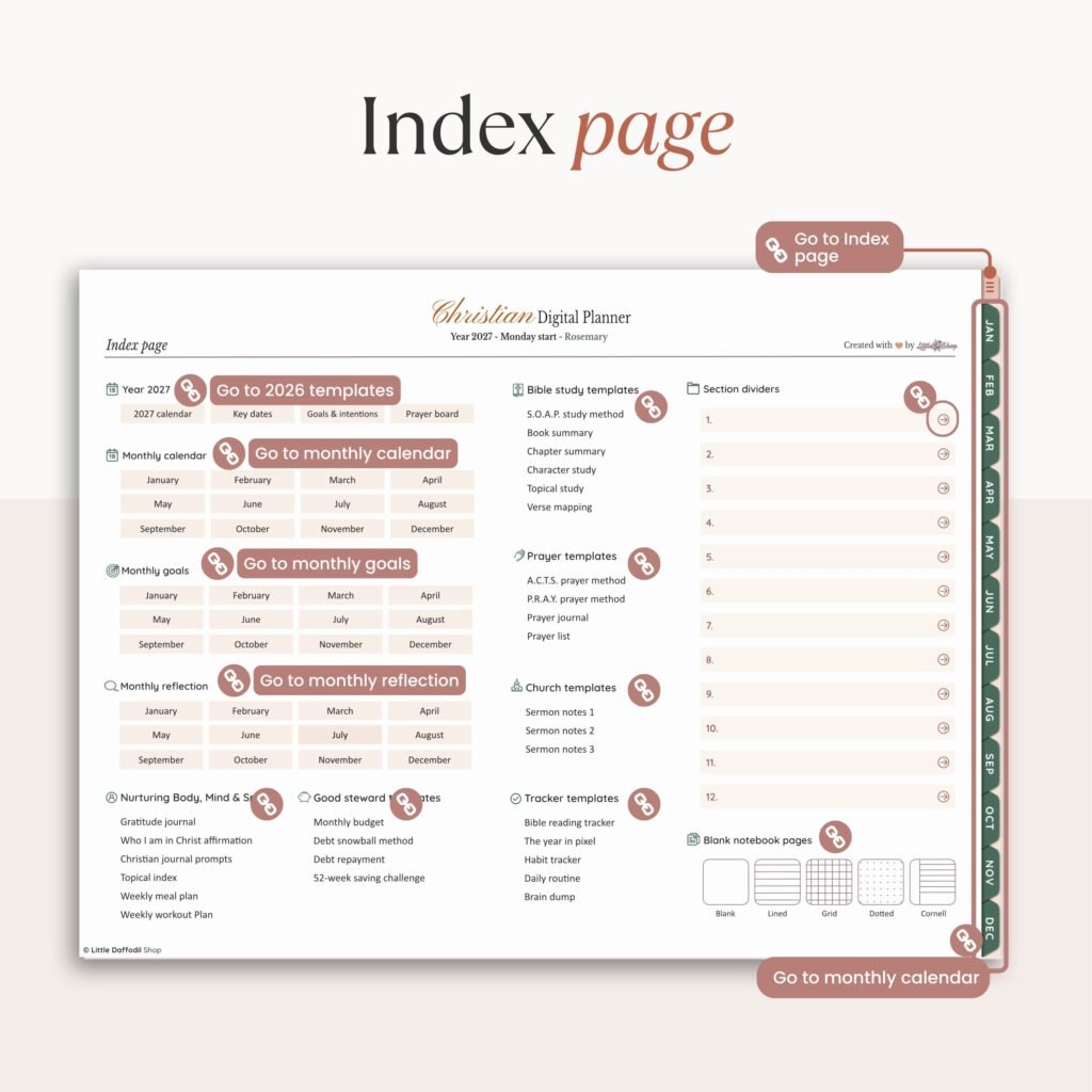 2027 Christian digital Planner