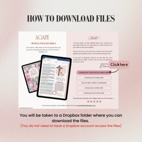 AGAPE Digital Journaling Bible | PEONY