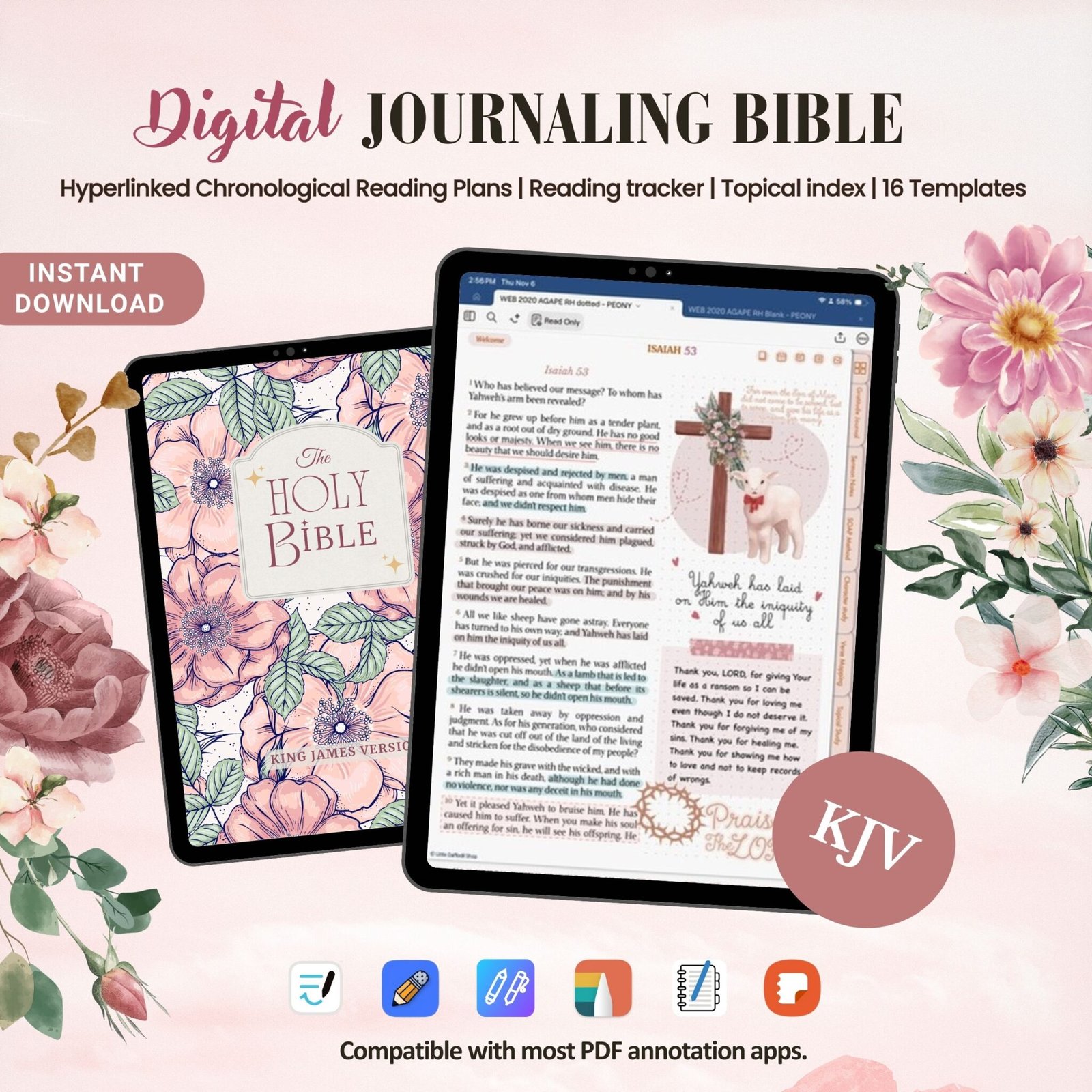 KJV digital Bible journaling