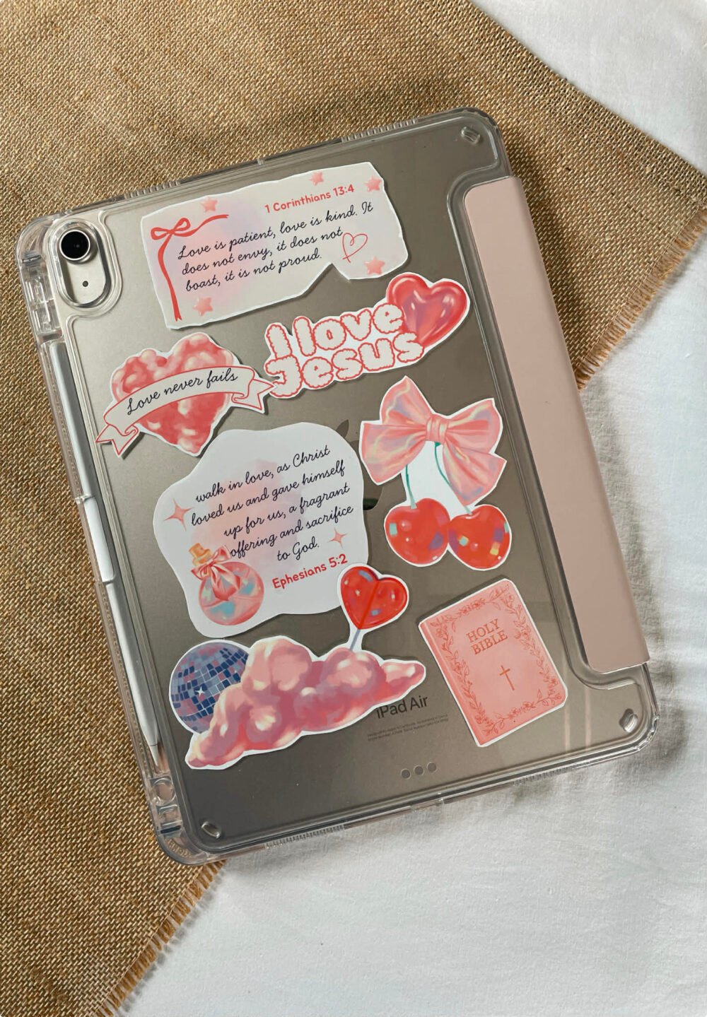 Stickers on iPad case