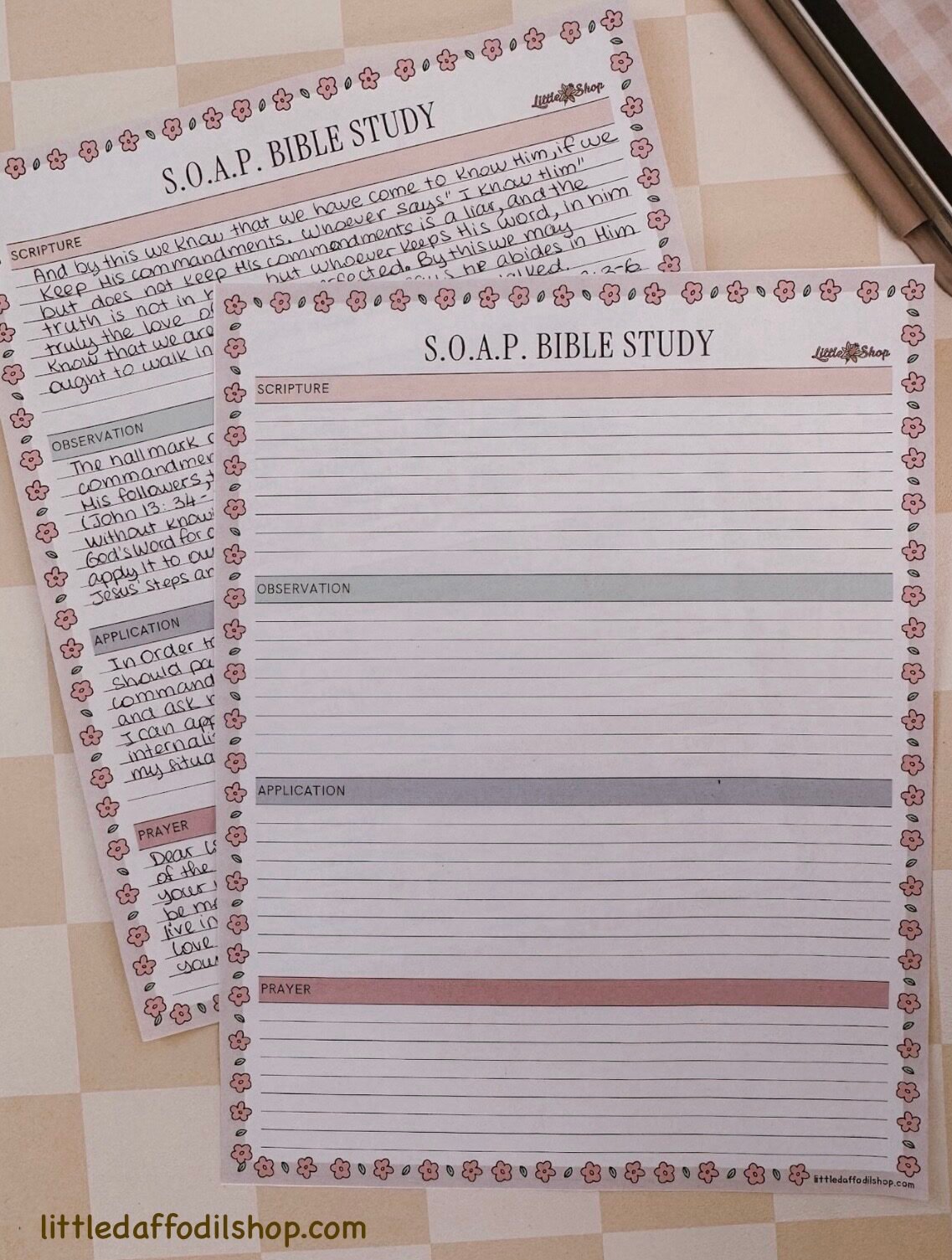 SOAP bible study printable